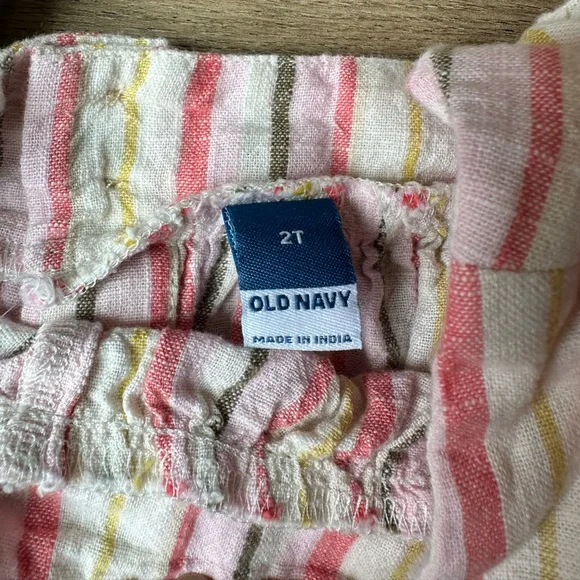 Old Navy Pink and White Striped Jumpsuit size 2T - Picture 12 of 12